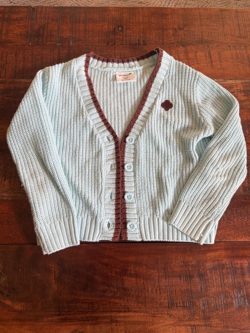 Girl Scouts Cardigan Sweater XS 6-6x